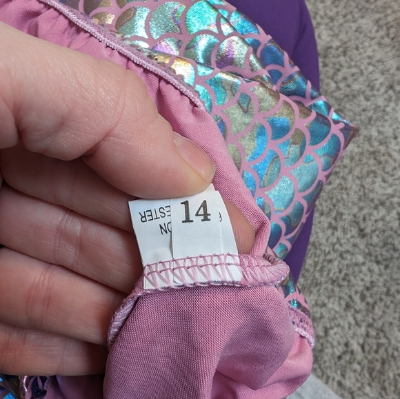 Two pairs of Holographic Rainbow / Mermaid Leggings - Picture 6 of 6